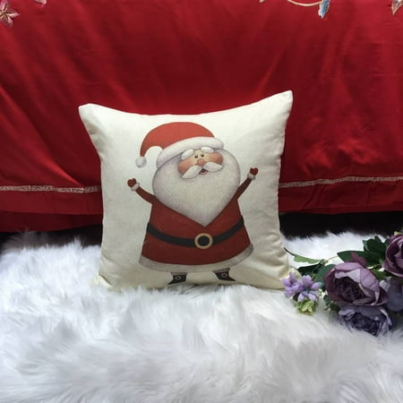Cushion Filling Wholesale Funcee 45cm*45cm Christmas Cartoon Printed Pillowcase Throw Pillow Case Cushion Cover,no fillings ()