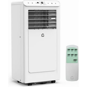 10,000 BTU Portable Air Conditioner, 3-In-1 Ventless Portable Air Conditioner with Dehumidifier, Fan, Room AC Unit Cools Up to 350 Sq.Ft., Auto Swing, 24H Timer, Windows Kit Included, White
