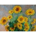 thumbnail image 2 of Monet, Claude 24x19 Black Ornate Wood Framed with Double Matting Museum Art Print Titled - Sunflowers (detail), 2 of 4