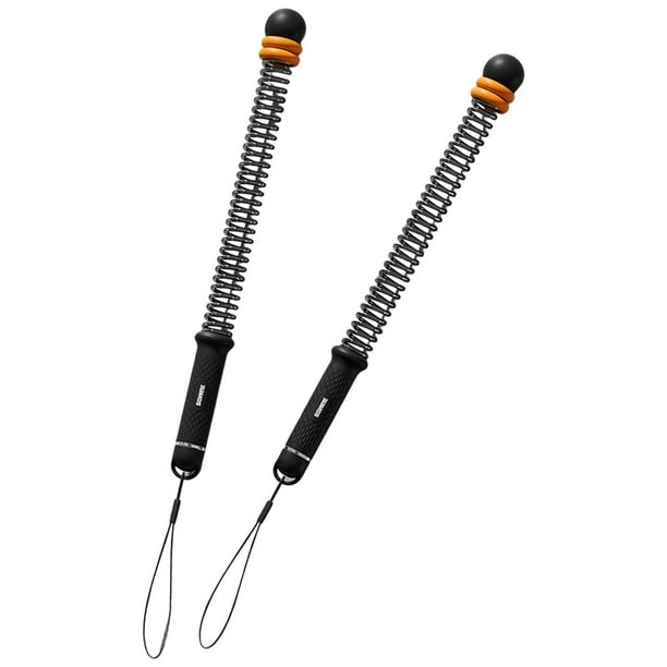 2 piezas de accesorio de cuerda sin cuerda, mango antideslizante, portátil para hombres y mujeres, para gimnasio en casa Negro
