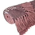 thumbnail image 2 of Parkland Collection Adonia Pink Cotton Slub Throw Blanket with Tassels, 50 x 60 Inch Decorative Sofa Throw, 2 of 4