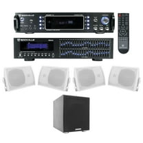 Rockville Home Theater Bluetooth Receiver EQ (4) Speakers 8" Subwoofer Sub