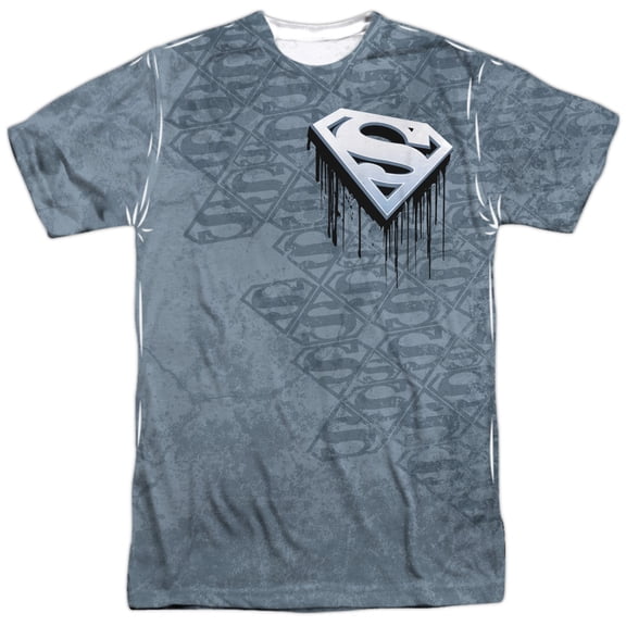 Superman Comic Cartoon TV Series Movie Dripping Logo Adult Front Print T-Shirt