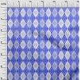 thumbnail image 3 of oneOone Cotton Cambric Blue Fabric Argyle Sewing Fabric By The Yard Printed Diy Clothing Sewing Supplies 42 Inch Wide, 3 of 4