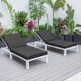 thumbnail image 2 of LeisureMod Chelsea Modern Outdoor White Chaise Lounge Chair With Cushions Set of 2 - Black, 2 of 9