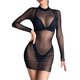 thumbnail image 3 of Ropa interior sexy bikini manga larga perspectiva sexy traje de baño mujer comercio exterior talla grande verano, 3 of 6