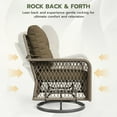 thumbnail image 2 of POTEBAN 3 Pieces Patio Furniture Set, Outdoor Swivel Gliders Rocker, Glass Top Side Table (Dark Gray), 2 of 10