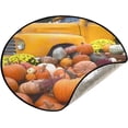 thumbnail image 5 of Autumn Pumpkin Harvest Christmas Tree Mats Waterproof Tree Skirt, Xmas Tree Stand Tray Mat Floor Protector Pad for Holiday Party Decoration, 28.3", 5 of 6