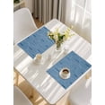 thumbnail image 5 of Navy Blue Ombre Placemats Set of 8, Farmhouse Stripes Modern Abstract Art Placemats for Dining Table, Place Mats for Kitchen Tabletop, Waterproof Wipeable Dining Table Mats Set, 5 of 9