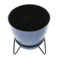 thumbnail image 6 of DecMode 11", 9"H Blue Metal Planter (2 Count), 6 of 10