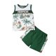 thumbnail image 1 of Ropa Para Bebés, Ropa Para Niños Pequeños, Chaleco De Verano, Top Estampado, Pantalones Cortos De Color Sólido, Conjunto De Dos Piezas Verde Odeerbi LM103-10504, 1 of 9