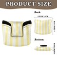 thumbnail image 2 of Haosy Light Yellow and Off-white Striped Golf Mallet Putter Cover Strong Magnetic Leather Golf Club Headcover Closure, 2 of 7