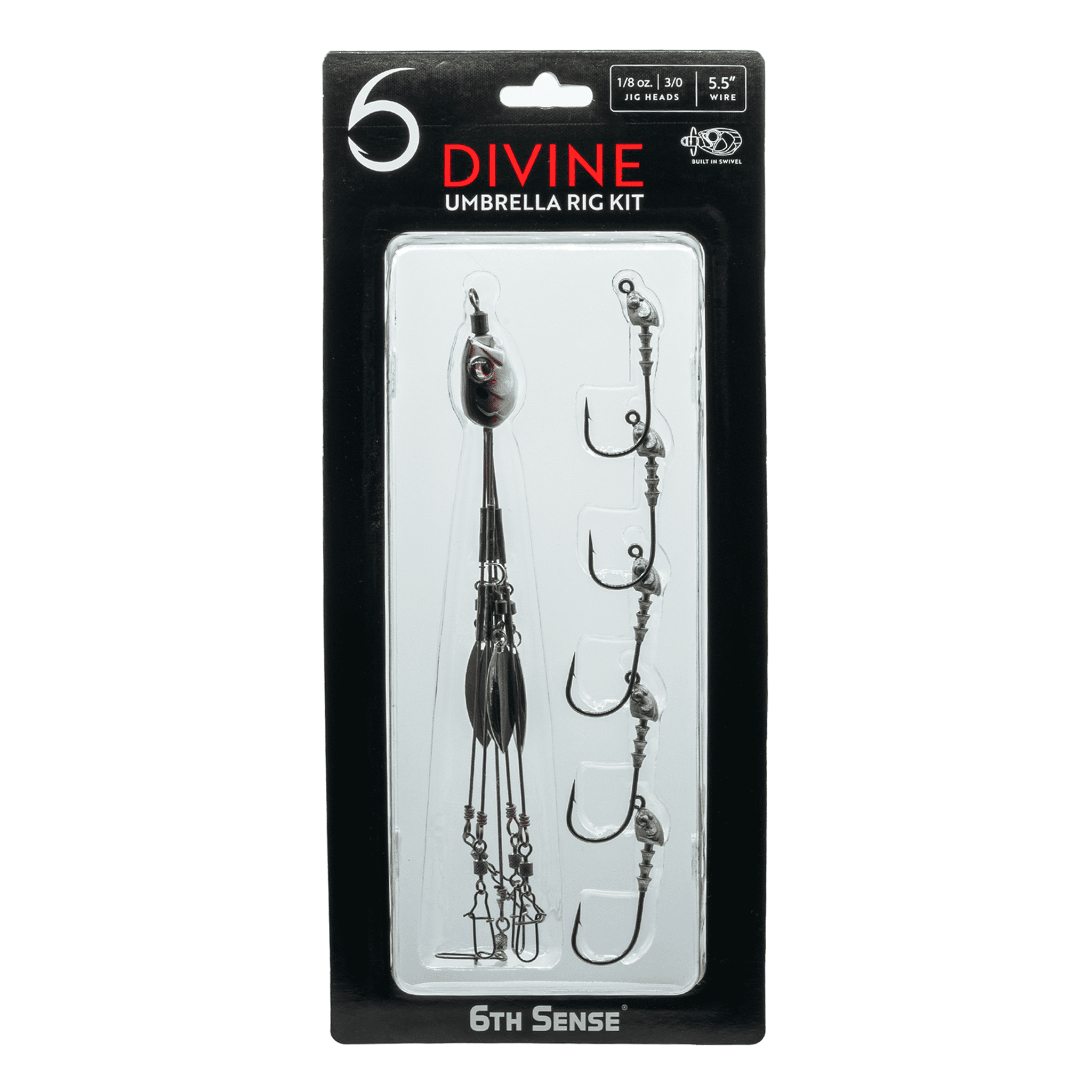 (3 pack) 6th Sense Fishing Divine Umbrella Rig Kit