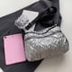 thumbnail image 5 of Bolso bandolera informal para mujer, bolso de costura de nailon para viaje de compras (plata), 5 of 9