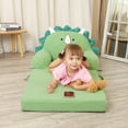 thumbnail image 6 of Foldable Kids Sofa, Sherpa Teddy Bear Toddler Couch with Tri Folding Foam Cushions, Comfy Kids Couch for Kids Age 3-6, 6 of 13
