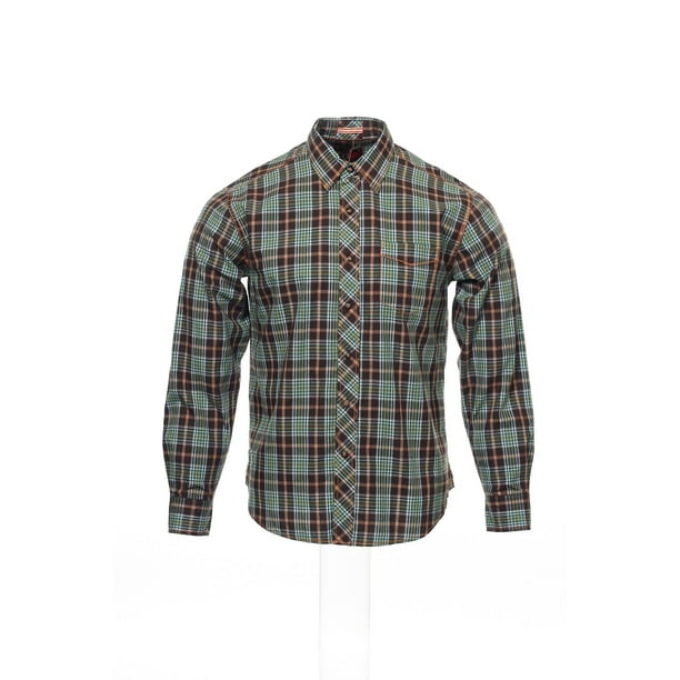 Equilibrio Men's Green Button Down Shirt