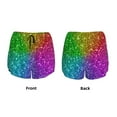 thumbnail image 3 of Daiia Colorful Glitter Pattern Women's 2 in 1 Running Shorts - Lightweight Athletic Workout Gym Yoga Shorts Liner with Phone Pockets-X-Large, 3 of 7