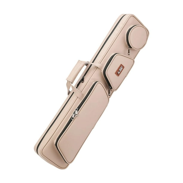 Estuche para tacos de billar con correas de hombro ajustables y bolsa de almacenamiento portátil para tacos de billar Caqui