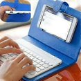 thumbnail image 2 of Mini Portable Wireless Bluetooth Keyboard With Leather Case compatible Smartphone High quality Gift, 2 of 5