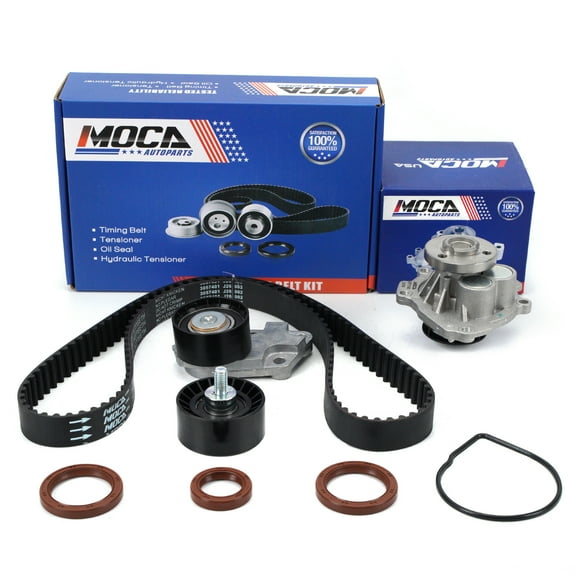 MOCA AUTOPARTS Timing Belt Kit with Water Pump Fit for 2009-2016 Chevrolet Aveo 1.6L
