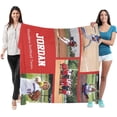 thumbnail image 3 of Love Hapiness Custom Blanket with 15 Photos Personalized Picture Blankets Customized Gifts for Girfriend for Valentiens, 60x80 inch Blankets, 3 of 5