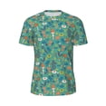 thumbnail image 5 of Wukai Mushrooms and Flowers Print Men's Short-Sleeved Mesh T-Shirt,Quick-Dry Short Sleeve Workout T-Shirt-3X-Large, 5 of 8
