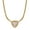 Peach, variant on 1928 Jewelry Trillion Triangle Genuine Green Aventurine Gemstone Fancy Chain Crystal Accent Pendant Necklace For Women