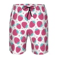 thumbnail image 4 of Naloa Hand Drawn Strawberry Men's Beach Shorts, Surfing shorts, Swim trunks, Quick Dry Swim Trunks for Surfing Beach Fun - Large, 4 of 9