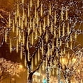 thumbnail image 2 of Cadena de luces LED de lluvia de meteoritos, 8/16/24/32 tubos, 30/50 cm, para decoración de exteriores, Navidad, bodas, árboles, fiestas, 220 V/110 V, 2 of 5