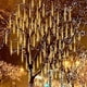 thumbnail image 2 of Cadena de luces LED de lluvia de meteoritos, 8/16/24/32 tubos, 30/50 cm, para decoración de exteriores, Navidad, bodas, árboles, fiestas, 220 V/110 V, 2 of 5
