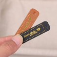 thumbnail image 4 of 20PCS Fashion Clothing Decor Hat Bag Hand Made With Love Garment Label Leather Handmade Labels Bronzing Tags BROWN, 4 of 8