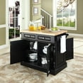 thumbnail image 5 of OXFORD BUTCHER BLOCK TOP KITCHEN ISLAND IN BLACK FINISH, 5 of 7