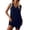 Navy, variant on Women's 2 Piece Outfits Summer Bodycon Short Pants Workout Sets Biker Jogger Tracksuit