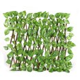 thumbnail image 1 of CAROOTU 40cm Adjustable Simulation Fence Leaf Fence Artificial Fence Net Rattan Decorative Fence for Home, 1 of 7