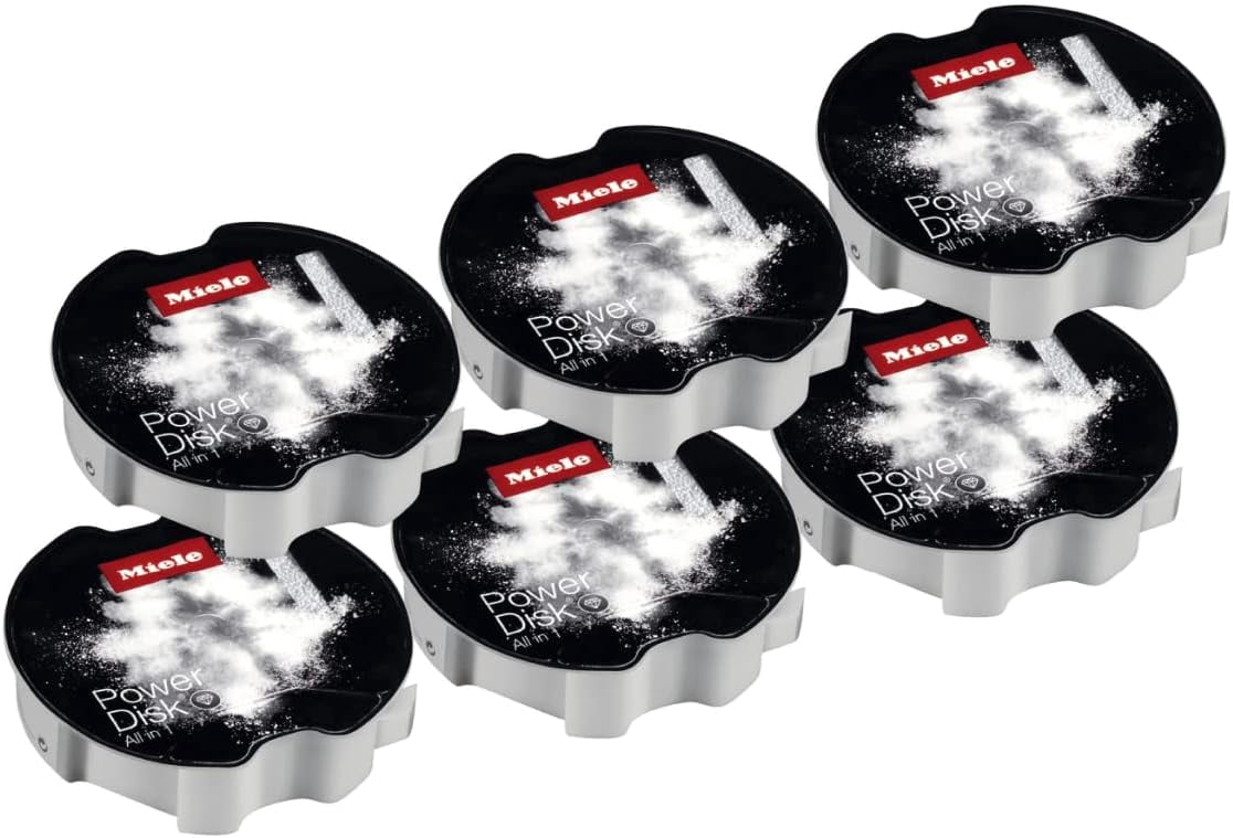 Miele PowerDisk All in 1 Dishwasher Detergent for Dishwashers with AutoDos, 6-Pack