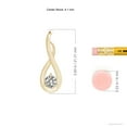 thumbnail image 3 of ANGARA Natural Infinity Twist Diamond Pendant in 14K Yellow Gold for Women (Size-4.1mm| Color-K| Clarity-I3) | April Birthstone, Anniversary, Jewelry Gift for Women | Natural Diamond Necklace, 3 of 7