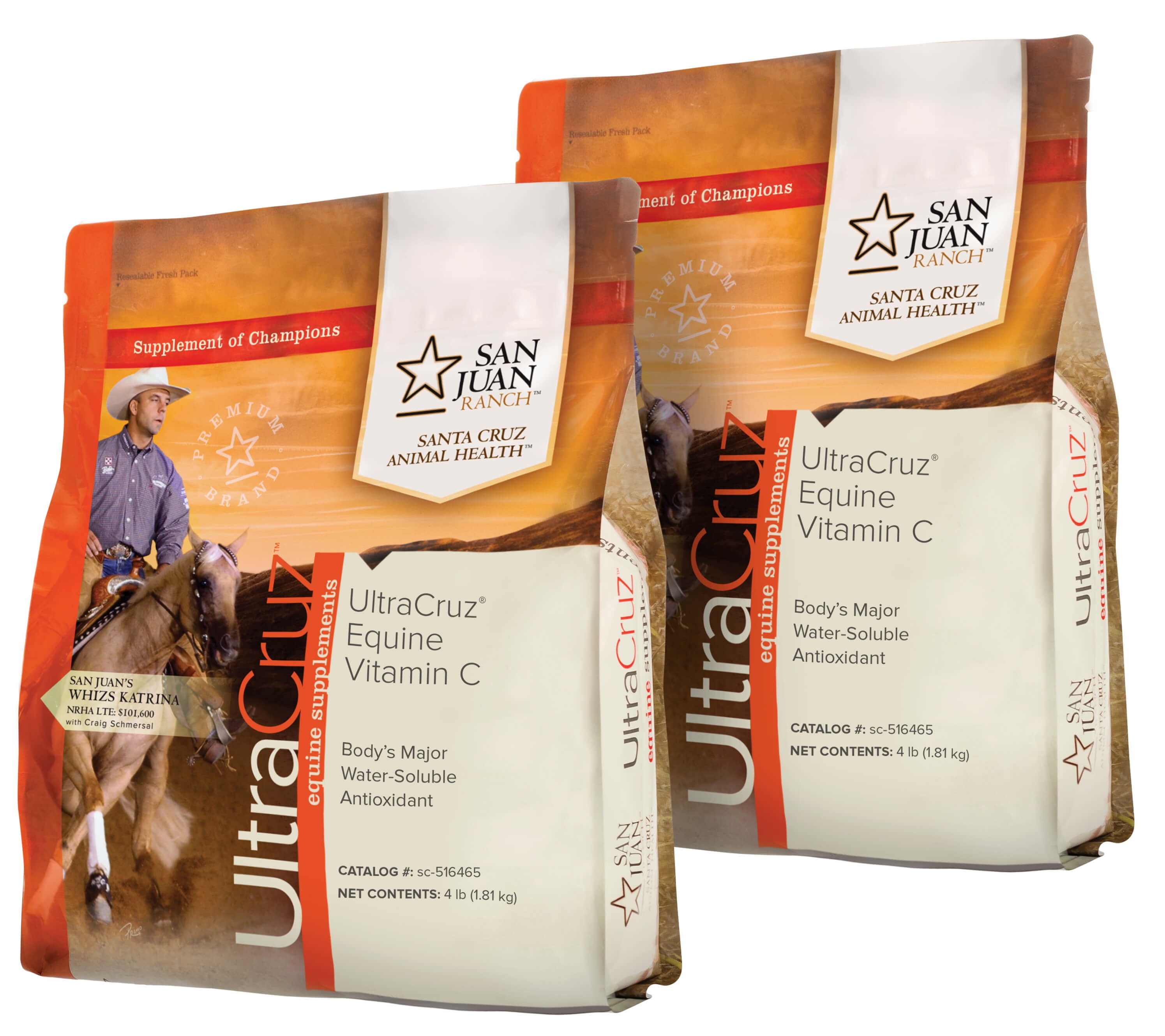 UltraCruz Equine Vitamin C Horse Supplement Pellet Bundle, 2 x 4 lb (32