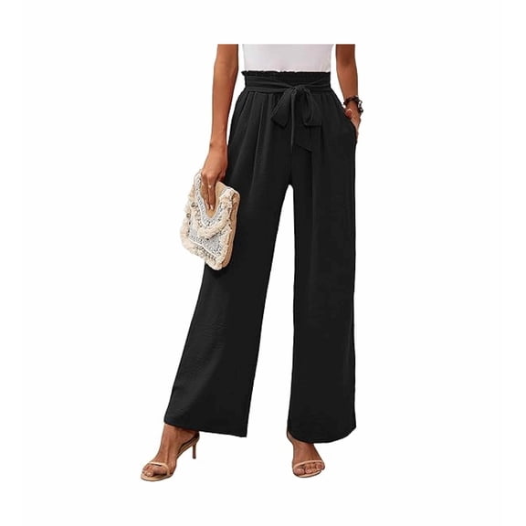 Spdibt Pants,Women's Summer Outfits Ribbed Knit Lounge Sets Tracksuit Sleeveless Crop Tank Tops Wide Leg Casual Pants - M