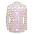 thumbnail image 3 of Rggeeun Blazer For Men Stylish Suit Jacket With Sequin Design Mens Wedding Guest Party Dressy Blazers Jackets Classic, 3 of 9