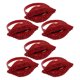 thumbnail image 5 of 6 servilleteros con forma de labios rojos y brillantes, ideal como decoración romántica para la mesa del comedor, para San Valentín, bodas y ocasiones especiales, 5 of 8