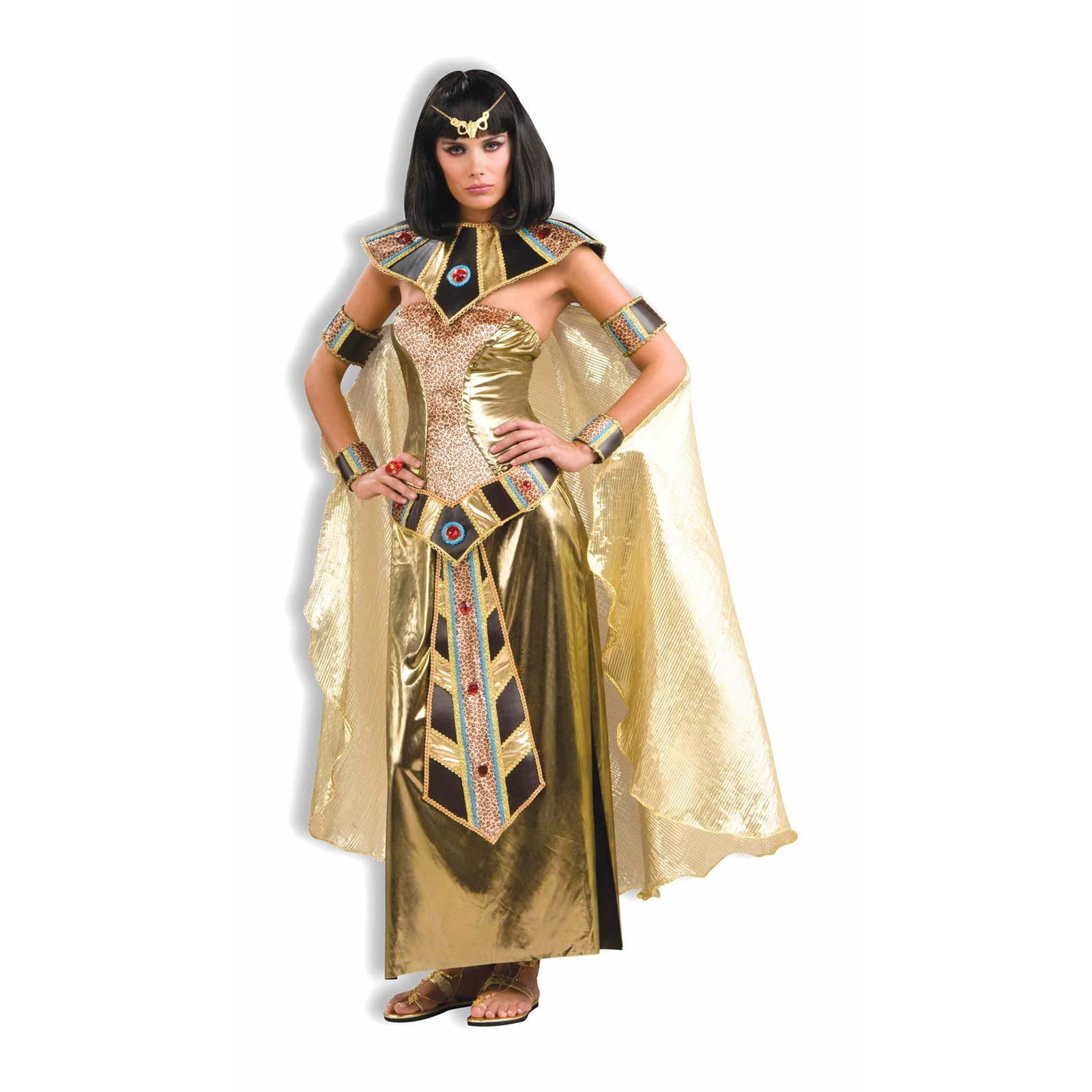 Womens Cleopatra Egyptian History Halloween Fancy Dress Costume 