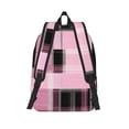 thumbnail image 4 of Casual Canvas Backpack Without Interlayer Large Capacity Stick Bag Design For Outdoor Shopping Office Outdoor Sports Plaid Fall Camo Pink_4 Medium, 4 of 7