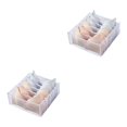 thumbnail image 4 of Kearding Caja de almacenamiento de ropa interior, cesta organizadora de ropa reutilizable, divisor de cajón plegable, contenedor portátil, ropa interior blanco 2piezas Kearding CBP138670, 4 of 6