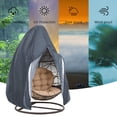 thumbnail image 5 of Hanging Egg Chair Cover Outdoor Patio Courtyard Swing Chair Waterproof UV Proof Dustproof Rain Cover, Grey, 5 of 8