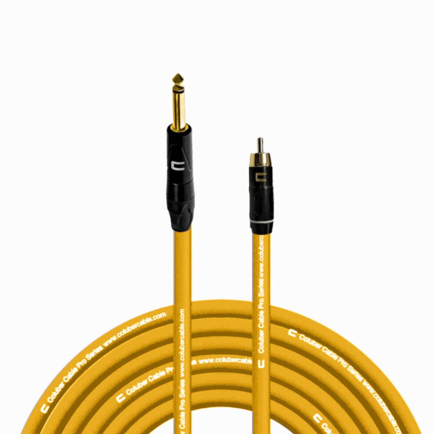 Coluber Cable 1/4" TS Male to RCA Male Pro 3Pin Microphone