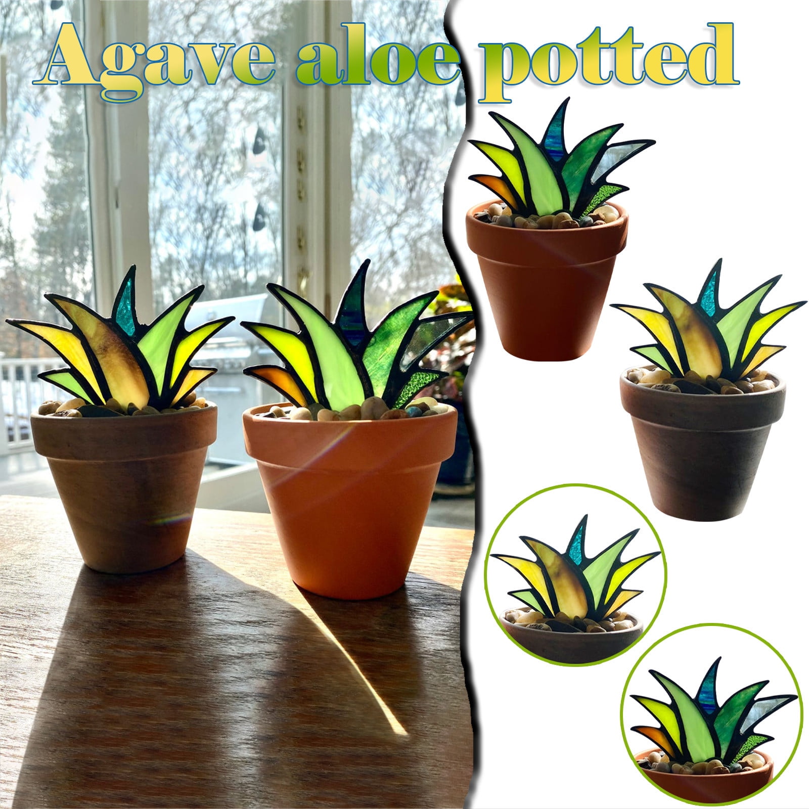 Set of 6 Artificial Succulents Mini hyacinth Plants Cactus Grass 