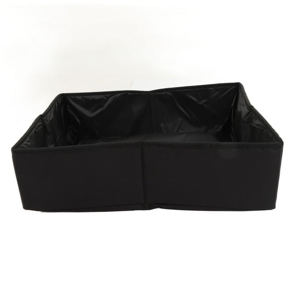 YUMILI Bac à litière pour Chat - Tissu Pliable étanche extérieur Portable Litière pour Chat Tissu Litière pour Chat de Voyage Bac à litière pour Chat pour Voyage en Plein air, S/M/L(M-Le Noir)