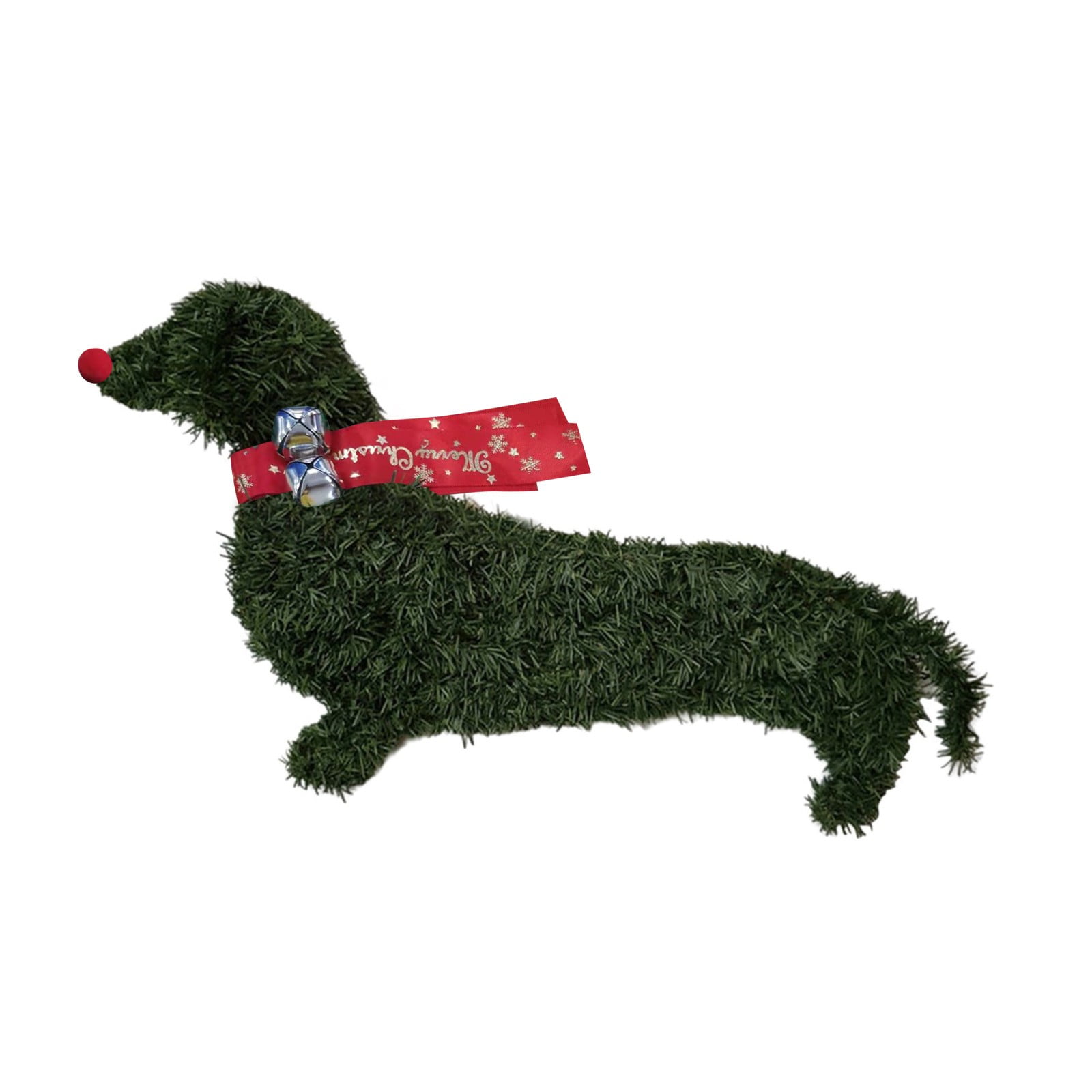 Handmade Dachshund Wreath Dog Christmas Puppy Indoor Outdoor Head green ...