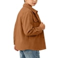 thumbnail image 6 of Girls Corduroy Shirts Button Down Soft Casual Long Sleeve Kids Fall Shirts Khaki 6-14 Years, 6 of 9