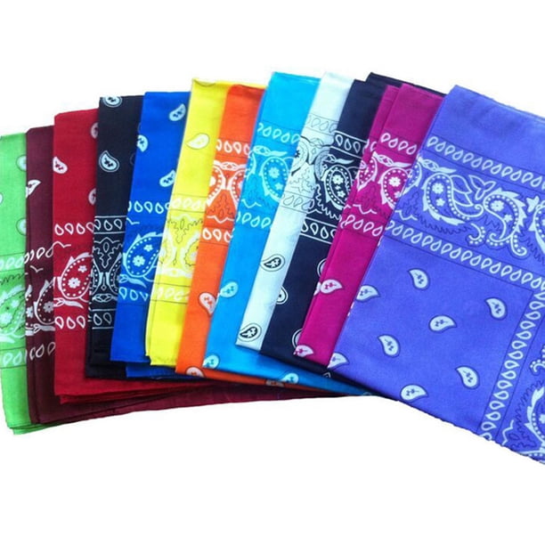 Advancent Moda Hip Hop algodón pañuelo cuadrado bufanda negro rojo Paisley diadema impresa para mujeres/hombres/niños/niñas sombreros Almacenamiento y organización del hogar violeta